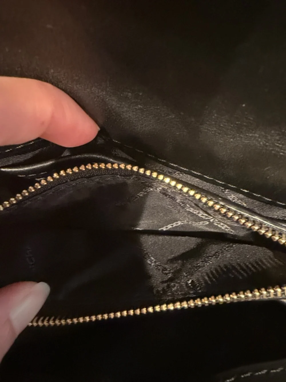 Michael Kors Black Quilted Crossbody with Gold Chain and Floral Medallion - Picture 7 of 10